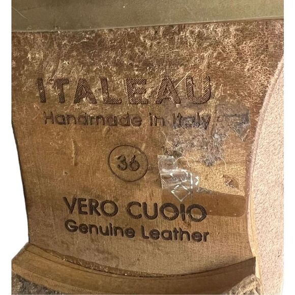 ITALEAU Women's Perla Suede Eyelet Detail Ankle Bootie HandMade in Italy Size 36 - Picture 8 of 9